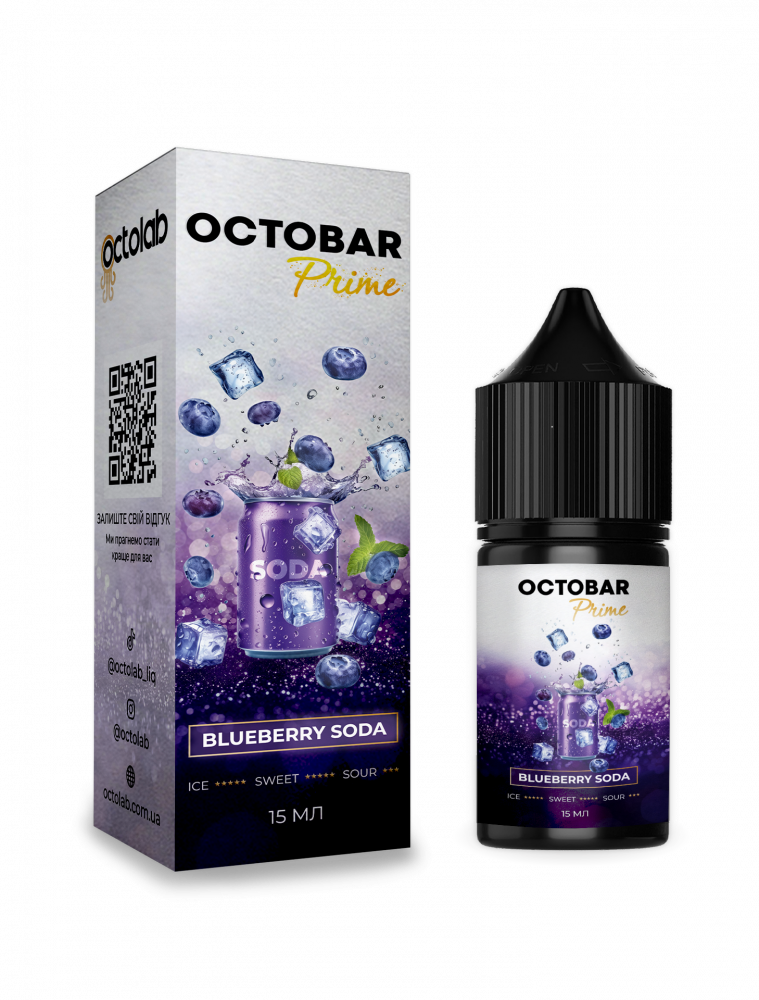 Octobar Prime Blueberry Soda 30ml (чорниця-содовий напій)