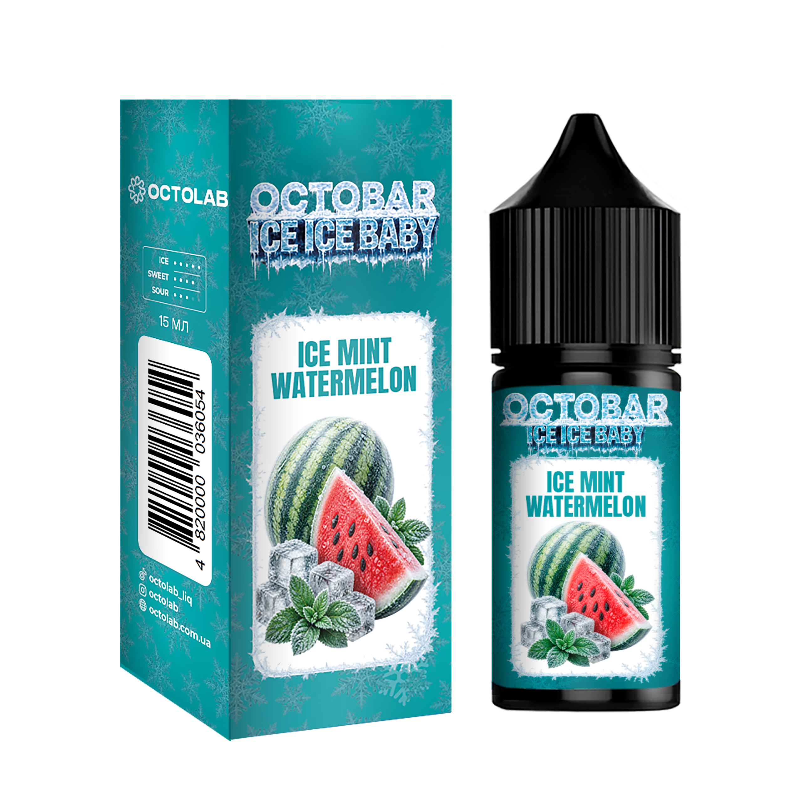 Octobar Ice Ice Baby – Mint Watermelon Ice (м'ята-кавун-лід)